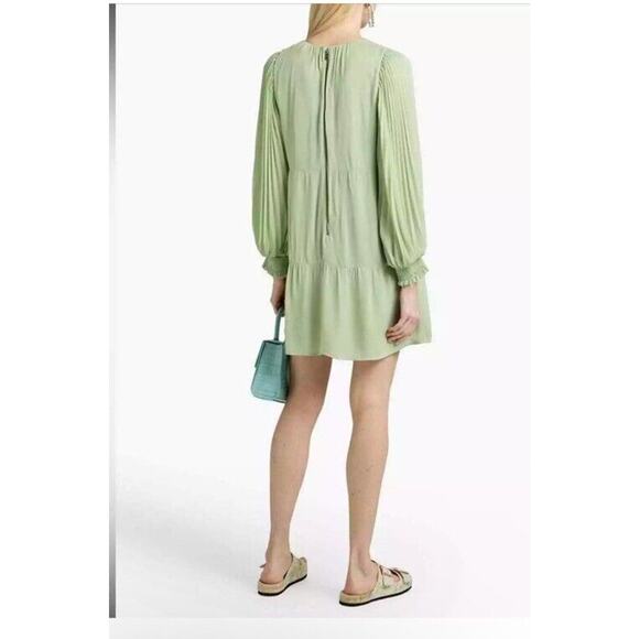 ALICE + OLIVIA Antonette Pleated Long Sleeve Dress Size S NWT - Picture 6 of 14